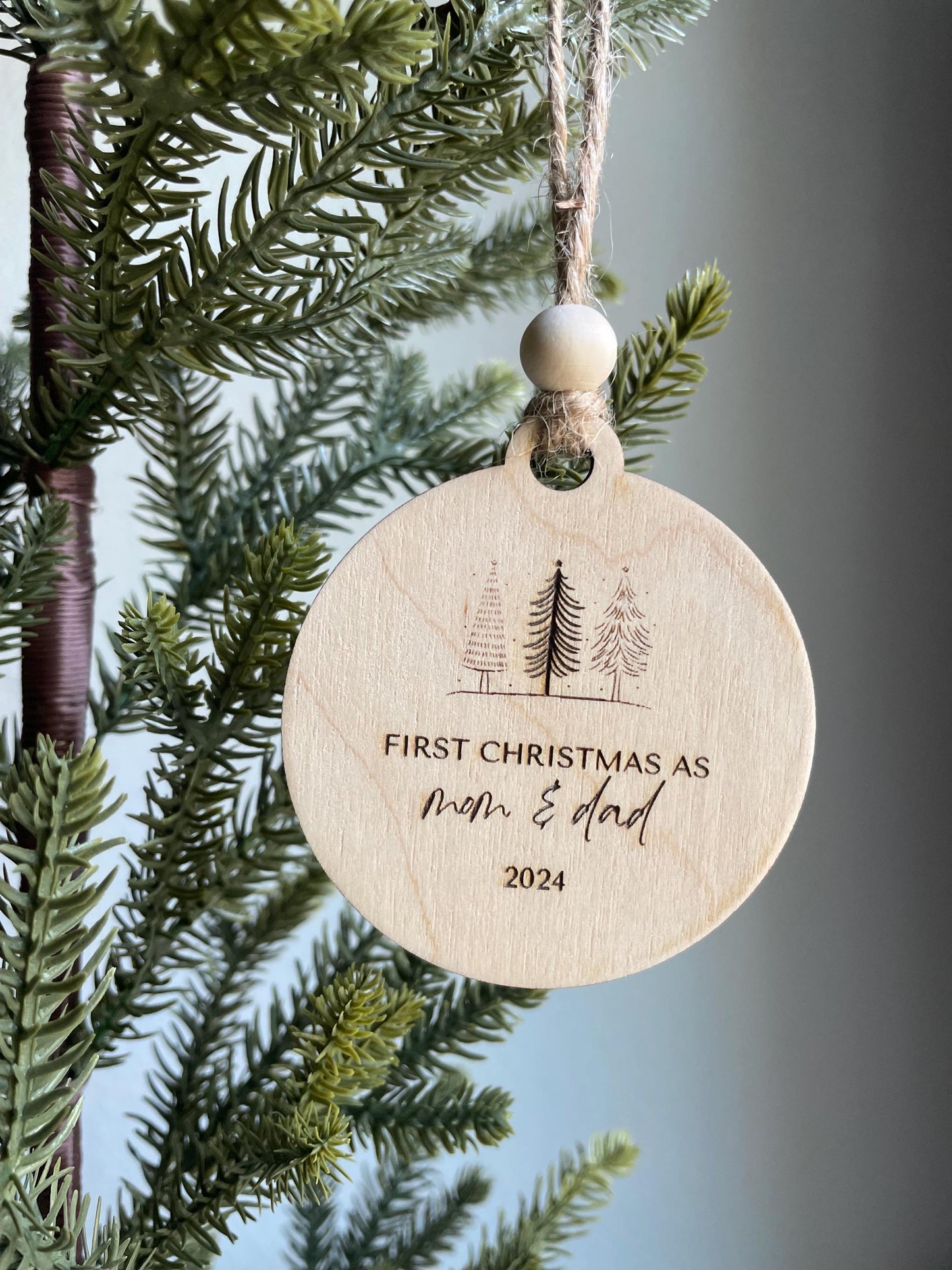 New Parents Ornament, First Christmas, Baby Gift Idea, Family Ornament, Newborn Ornament, New Parents Gift, Keepsake