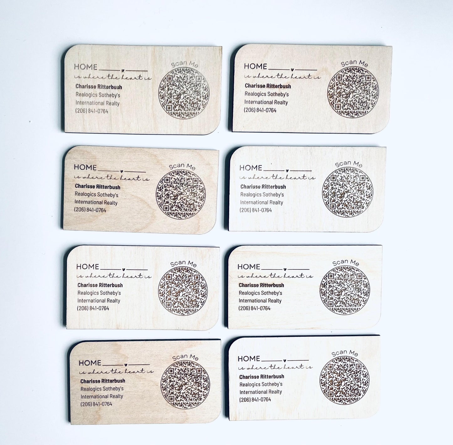 Wooden Business Cards / Fridge Magnets