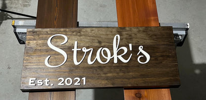 Last Name Sign, Custom Wood Sign, Wood Sign, Rustic Name Sign, Established Sign, Wooden Name Sign, Family Wood Sign, Family Heirloom, 3DSign