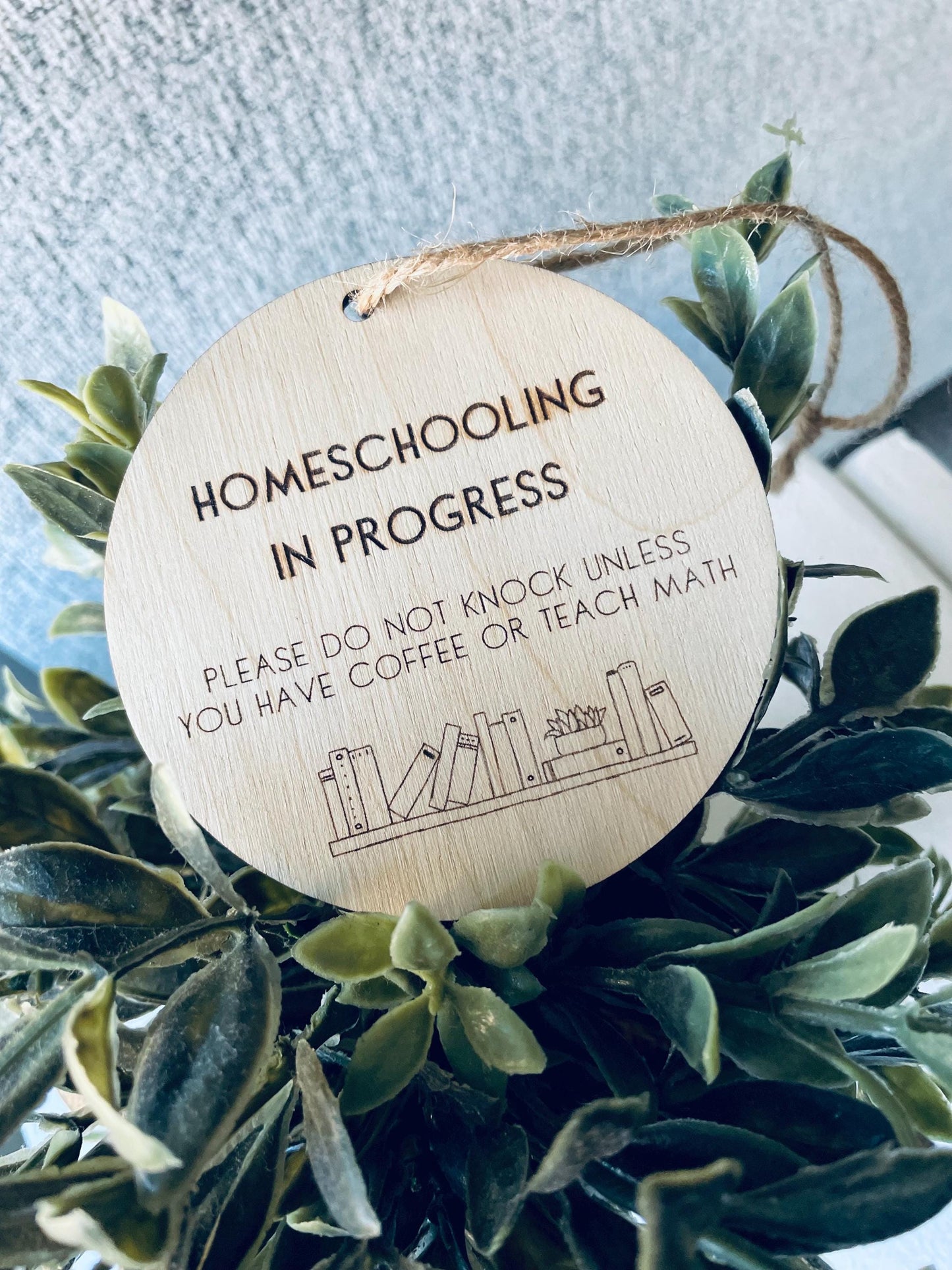 Wooden homeschool sign